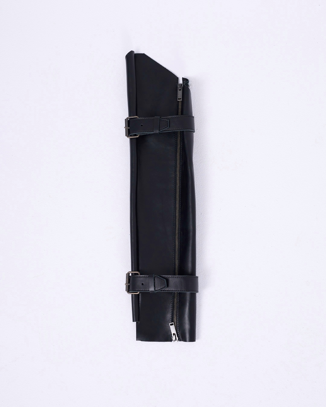 Unisex Black Leather Belt Sleeves