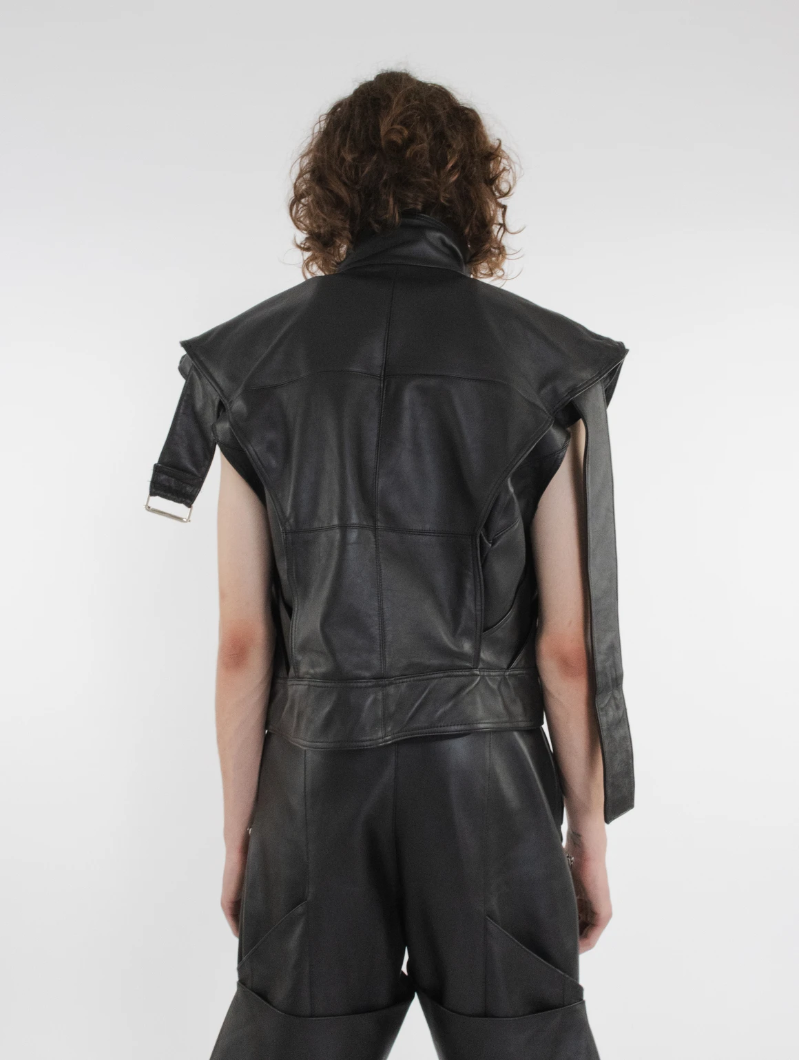 Men Leather Short Vest