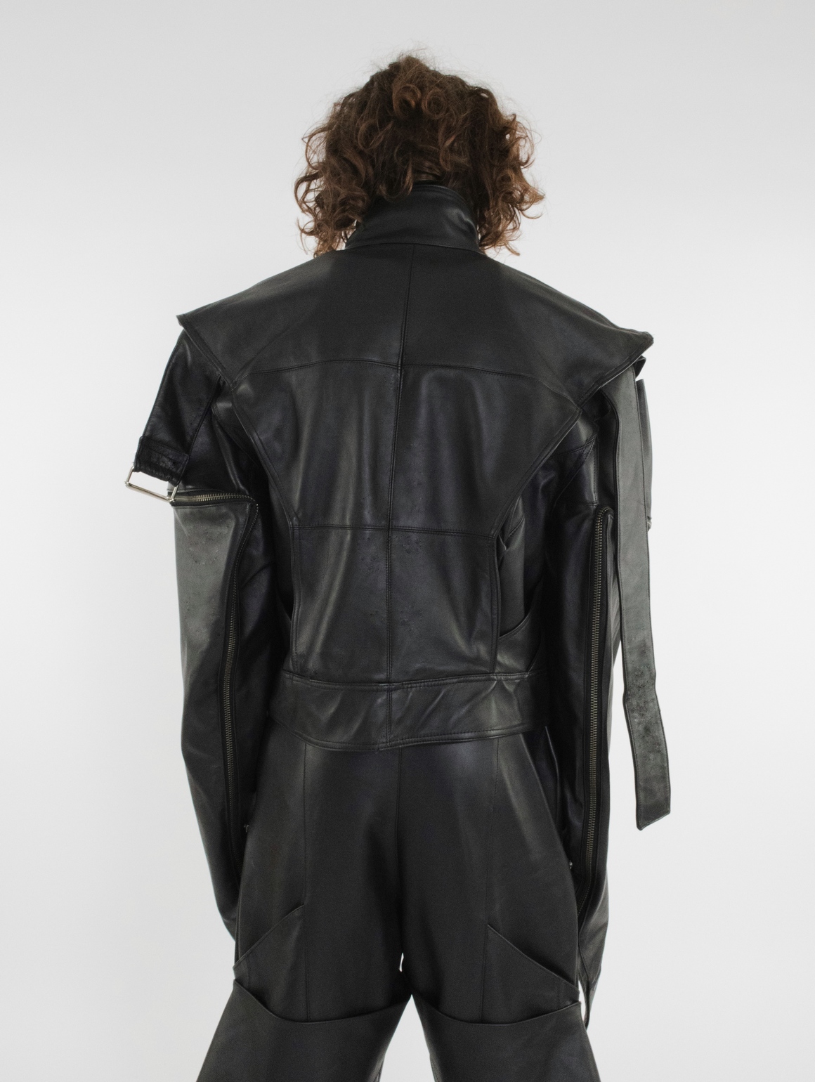 Men Triangle Leather Jacket