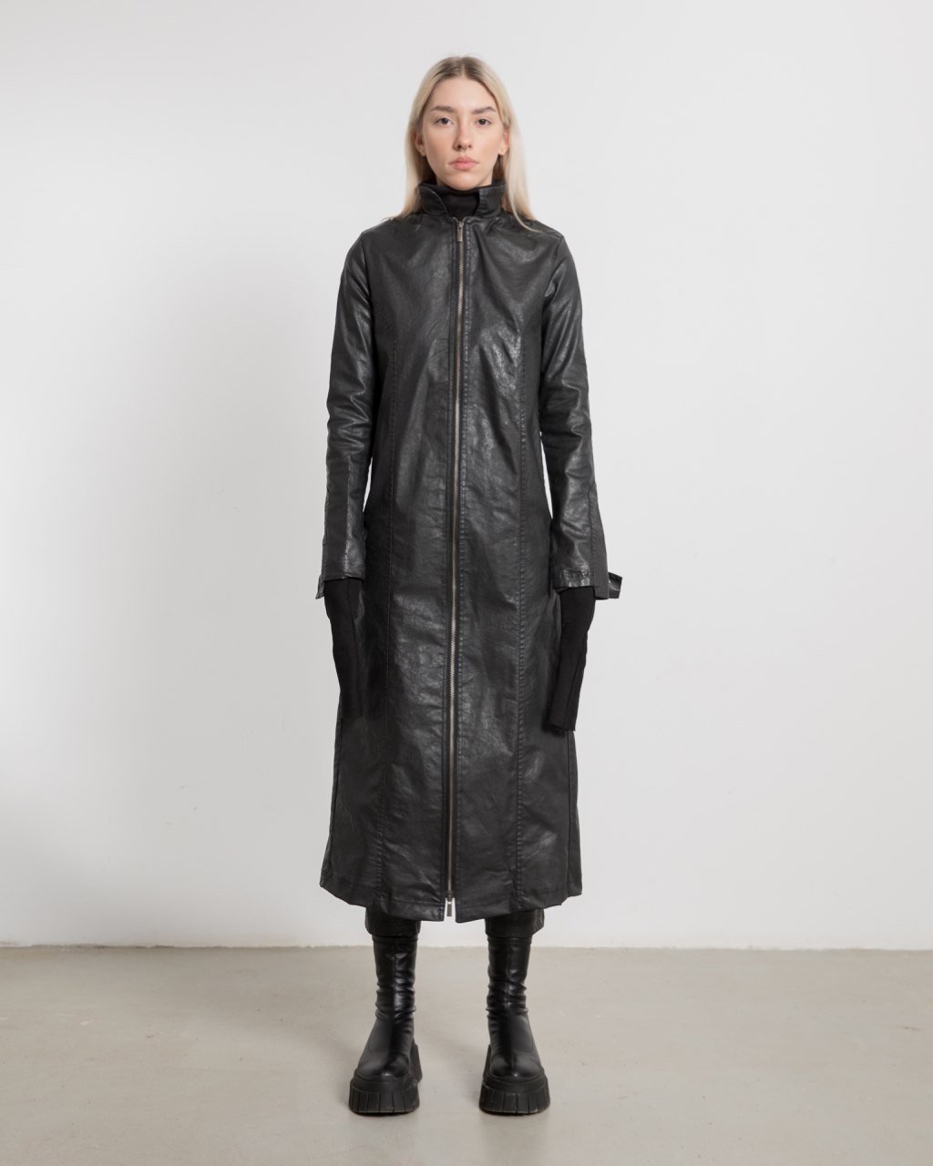 Women Waxed Long Jacket