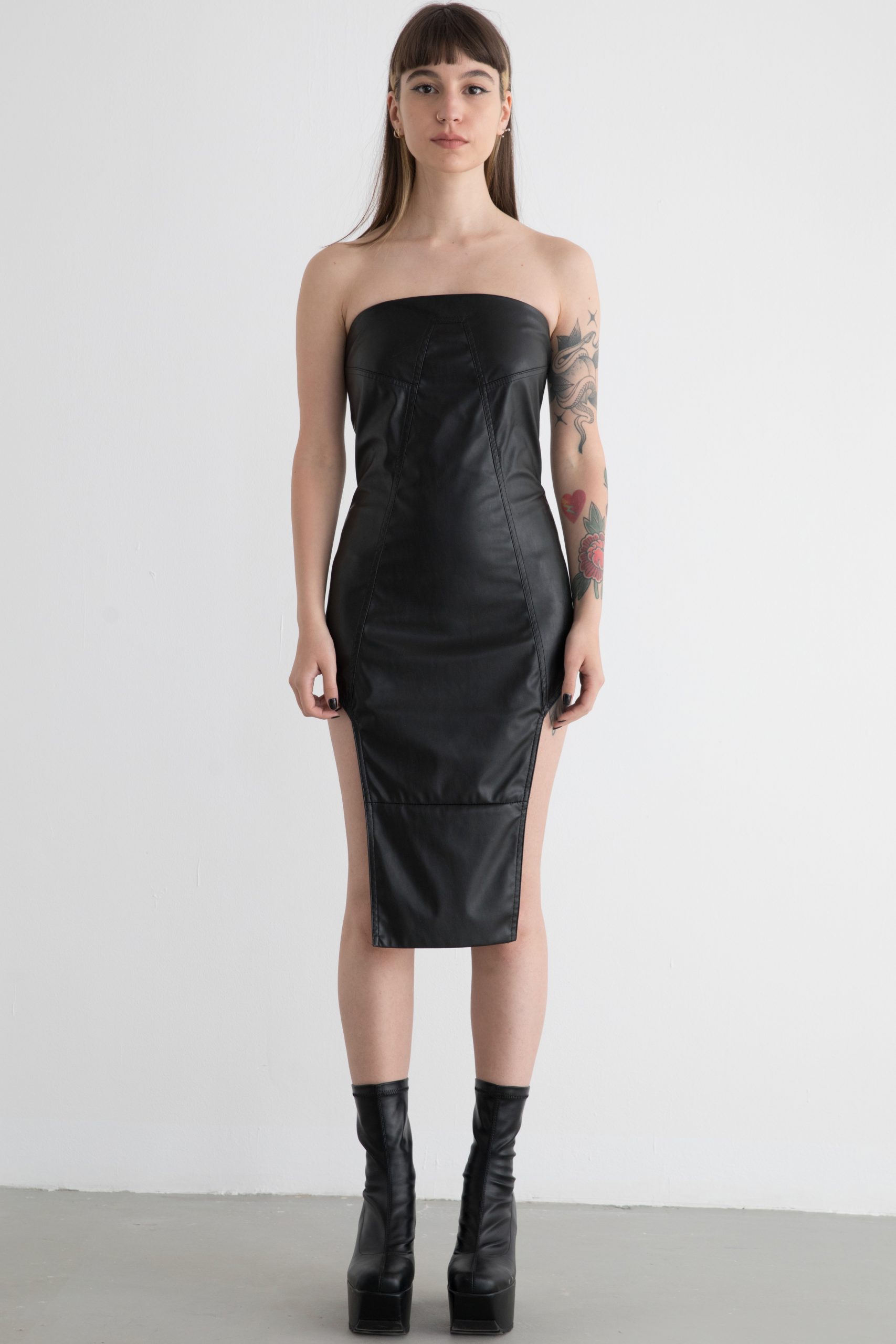 Doris Leather Dress